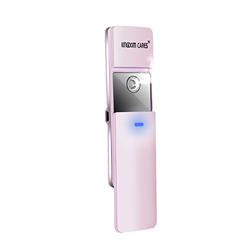 KINGDOMCARES Facial Mister Atomization Nano Beauty Instrument Eyelashes Eyelash Extensions Handy Mist Sprayer Cool Mist Rechargeable Mini Mist USB Face Steamer Moisturizing Humectant Skin Care Pink