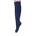 AWS/American Made Slouchy Scrunch Cotton Slouch Socks for Women Shoe Size 5 to 10 (Navy, 3 Pairs)