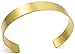 COUYA Gold Plated Stainless Steel Matt Satin Simple Cuff Bangle Bracelet for Men Women Minimalist 12mm Wide