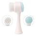 Double Facial Cleansing Brush 1pcs Blue Manual Face Brush Soft Bristles and Silicone Cleansing Brush for Washing Face-Deep Pore Exfoliation-Wash Makeup-Massaging