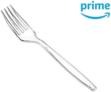 Clear Plastic Heavy Duty Cutlery Disposable Forks- 36 per Package Pack of 3