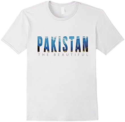 Mens Pakistan The Beautiful classic T-shirt of Pk Northern beauty Large White