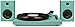 Crosley T100 2-Speed Bluetooth Turntable System with Stereo Speakers, Turquoisethumb 3