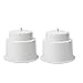 Amarine Made (Set of 5) White Recessed Drop in Plastic Cup Drink Can Holder with Drain, for Boat