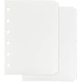 2 Sets 6-Tab Binder Dividers A7 Size 6 Ring Binders Index Dividers with 1/6 Cut Tabs Frosted Translucent PP Loose Leaf Inserts 6 Tabs per Set