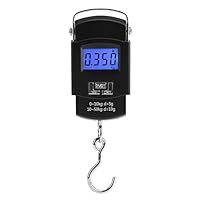 Mumusuki Digital Hanging Luggage Scale Weighting 50kg LCD Electronic Mini Pocket Fishing Hook Scales Travel Gear