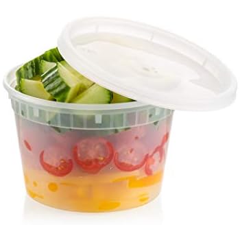 ZEML 16 oz. Deli Food Storage Containers With Leak-proof Lids - 24 Sets