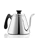 Montichef Verezzi Pour Over Gooseneck Drip Kettle for Coffee and Tea - Italian Design 1l Stainless Steel Stovetop Hand Brewer Pot - High Precision Spout Water Flow and Increased Temperature Stability