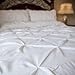 ExceptionalSheets Queen Size Comforter Set - 3 Piece Down Alternative Comforters - Decorative Pinch Pleat Pintuck Design - Wrinkle Resistant Microfiber Bed Set - Hunter Green