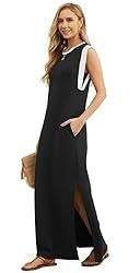 GRECERELLE Womens Summer Crew Neck Casual Loose