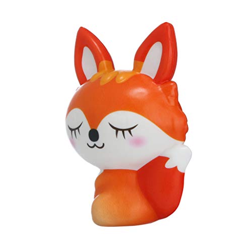 Mikilon Squishies Kawaii Cartoon Fox Scented Slow Rising Animal Squishy (Orange)