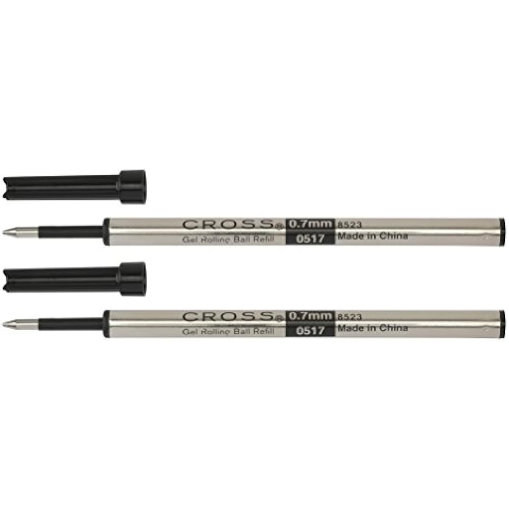 A T Cross Company Selectip Rollerball Pen Refill Medium 2Pk Black Free