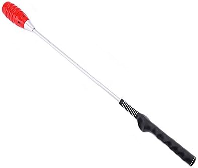 CreHouse Golf Training Aid for Strength Tempo and Flexibility Golf Swing Trainer with 5 Adjustable Settings (Red)