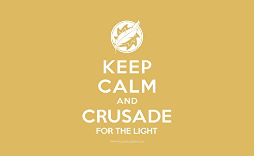Keep Calm - And Crusade For The Light - White Mana Mat Trading Card Playmat for Magic the Gathering, Pokemon, Yu-Gi-Oh!, and Force of Will Cards - By MAX PRO