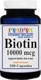 Biotin 10000 mcg containing 200 capsules