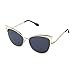 Sunny&Love Women Oversized Cat Eye Sunglasses Mirror Eyewear With Case