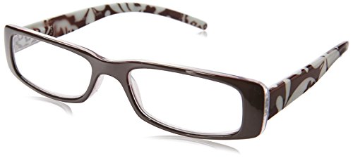 Wink Fancy Brown Floral Rectangle Reading Glass with Matching Pattern Case, +1.50, 0.200 Ounce