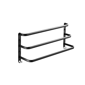 Badkamerruimte aluminium handdoekenrek handdoekstang zwart Nordic badkamer hangende stang hangende handdoekenrek…