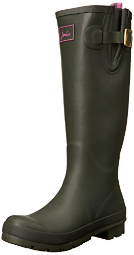 Joules Women's Field Welly Rain Boot, Olive/Olive, 9 M US