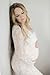 BACKGARDEN Women Floral Lace Deep V-Neck Long Sleeves Bridesmaid Maxi Dress (Size 12) White