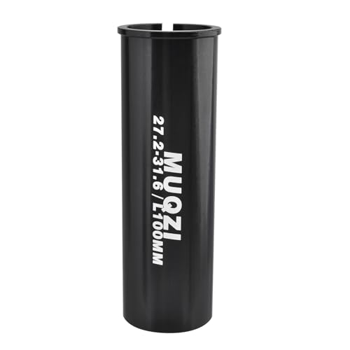Azarxis Bike Seatpost Shim Bicycle Seat Post Tube Adapter Shim Sleeve 100mm Aluminum MTB Bicycle Reducing Sleeve 25.4 27.2 28.6 31.8 to 27.2 28.6 30.4 30.9 31.6 31.8 33.9 34.9 (I.D.φ27.2/O.D.φ31.6) — image 1