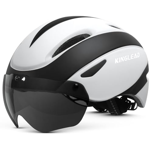 Kinglead Fahrradhelm,Fahrradhelm Mit Magnetische Schutzbrille Fahrradhelme Einstellbarer Radhelm Rennradhelm Für Erwachsenen Herren Damen Fahrradhelm Mtb Mountainbike Helm