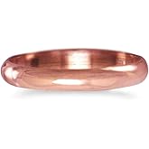 IVY & BAUBLE Pure Uncoated Solid Copper Ring for Men & Women — Lab-Tested, Raw Authentic Copper Band, Wellness Jewelry, Crafted in USA, 3mm/6mm/8mm, Size 4-13