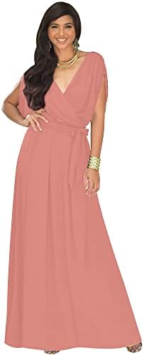 KOH KOH Floral Print Maxi Dress For Women - Flowy & Modest - India