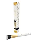 HIGHLY RATED Pro Stippling Brush on Amazon. Professional Airbrush Finish. Perfect for Blending Liquid and Powder Foundation, Blush, Highlighting and Contouring. NYC Makeup Artist Approved.