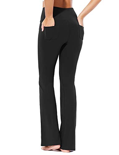 YYDGH Bootcut Yoga Pants For Women High Waisted Yoga Pants With Pockets For Women Bootleg Work Pants Workout Pants Gray S - View #4
