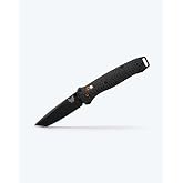 Benchmade Bailout EDC Knife, S90V Steel Blade (537BK-10) | Black Carbon Fiber handle, Tanto blade