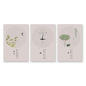 3 Panel Chinese Landscape Painting Wall Bedroom Living...