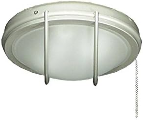 163 Indoor Outdoor Low Profile Brushed Nickel Ceiling Fan Light