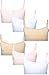 Only Girls Nylon/Spandex Seamless Training Bra (6 Pack) (Large - 10/12, Pink/White/Nude)'