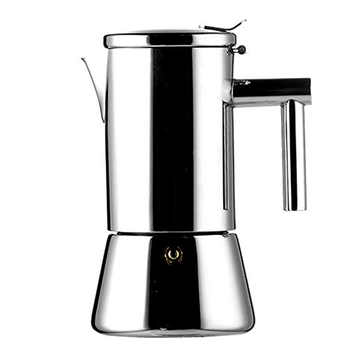 Lwieui Espressokocher Moka Pot Edelstahl Espresso-Topfhaupt Kleine Espressomaschine Haushalt Stovetop Kaffeemaschine…