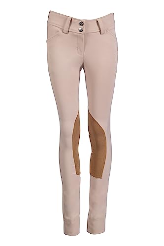 HKM Hunter Pantaloni, Naturale Scuro, 122 Unisex-Bambini