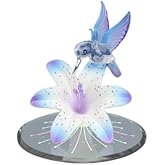 Glass Baron Blue Hummingbird and Lily