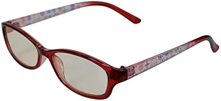 Kids Blue Light Blocking Reading Glasses With Light Yellow Lens In Red