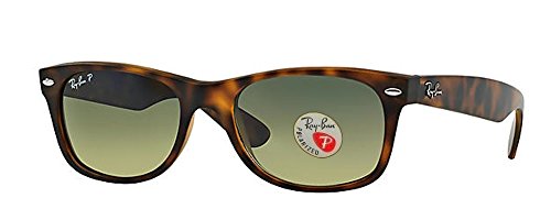 Ray-Ban RB2132 New Wayfarer Sunglasses Unisex (Matte Havana Frame Polarized Gradient Lens, 55)