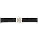 SCASTOE Black Silicone Rubber Watch Strap Band Deployment Buckle Waterproof 20mm 22mm (Black, 20)