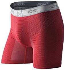 Turq Performance Underwear, Micro Stripes, Large (36-38), Brick Black