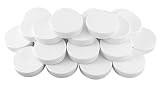 White Plastic Standard Mason Jar Lids (24-Pack); Regular Mouth Lined Storage Caps