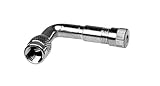 Zephyr® Chrome 90 Degree Angled Valve Stem Universal Fit Extension Adapter for Motorcycle, Scooter, Auto Car / Truck, and Bicycle Tires