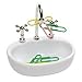 JDYYICZ White Plastic Faucet Sink design Paper Clip Dispenser Holder with Colour Paper Clip 15pcs