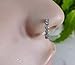 Indian Nose Piercing,Gold Nose Hoop,Silver Nose Ring,Crystal Nose Ring,Indian Nose Ring,Flower Nose Hoop,Indian Nose Jewelry,Christmas Gift Nose Ring,Diamond Nose Stud,Black Diamond Nose Ring(TEJ609)