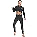 UNIQUEBELLA Men's Thermal Underwear Sets Top & Long Johns Fleece Sweat Quick Drying Thermo Base Layer Black