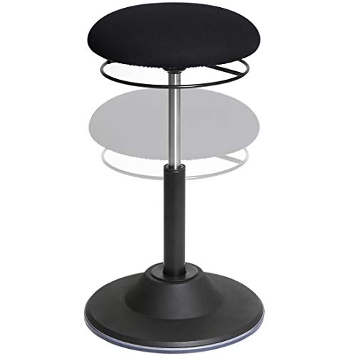 Seville Classics Modern Ergonomic Pneumatic Height Adjustable 360Degree Swivel Stool Chair, for