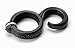 Fusionbrands GoHook All Purpose Household Hook, Portable Hook For Towels, Towel Holder, and Numerous Small Items in Kitchen, Bathrooms, Closets and on the go, S hook, Black