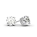 Jeulia Classic Round Cut Sterling Silver Stud Earrings Round Clear CZ Jewelry Women's Stud Earrings Cubic Zirconia Gift for Women Love Party Jewelry Valentine'S Day,Women'S Day Gift For Ears