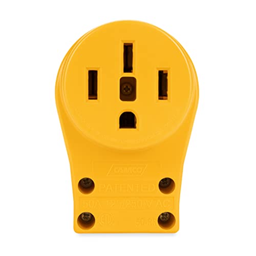 Camco 55353 50 AMP Female Replacement Receptacle , YELLOW Pricepulse